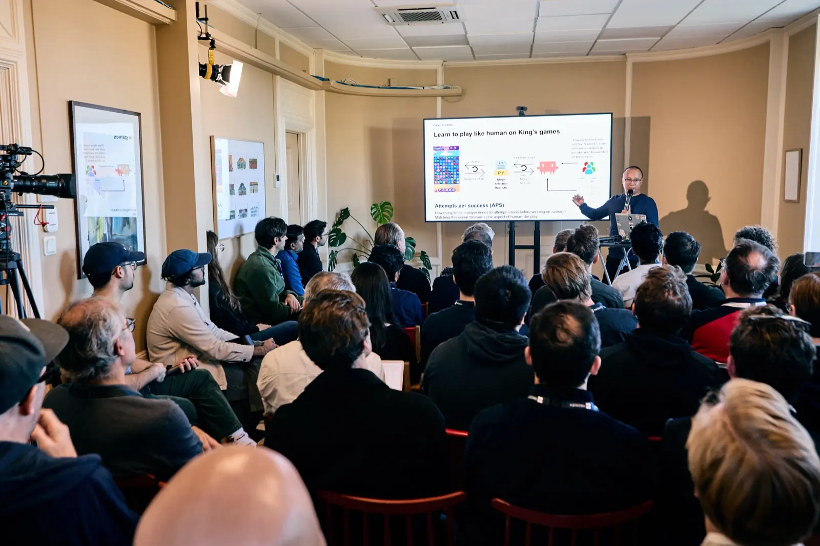 A full room at Proxify in Stockholm during the talk